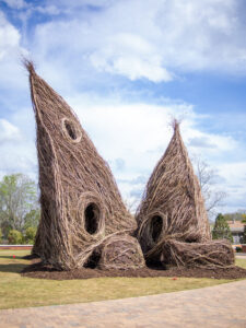 Sculptor, Patrick Dougherty, Stickwork, North Carolina, USA, Researching primitive building techniques, Maple is his favourite material, The nature of making temporary art, The joy of working with his son Sam Dougherty, Finding the right scale for your artwork, Being left handed and how that influenced his work, How to fund large scale work, Pollock-Krasner Foundation Grant, National Endowment for the Arts Fellowship, The importance of knowing when to stop working, How he gets is site specific inspirations, His dream project at the Hirshhorn Museum and Sculpture Garden, Insurance for public art, How he finds his sticks, Working with the weather, stickwork.net
